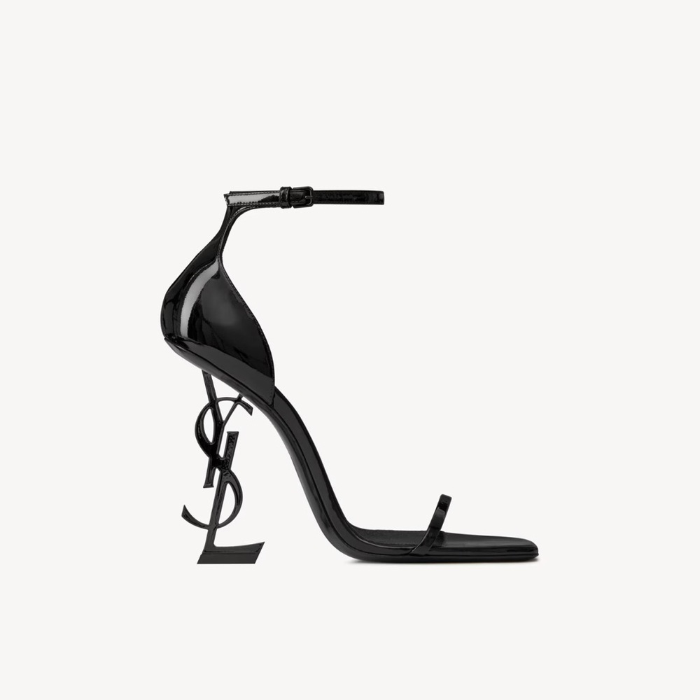 Yves Saint Laurent Black Sculptural Heels